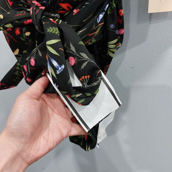 Hutch Zenna Ruched One Piece Swimsuit Black Garden Floral - Picture 6 of 9